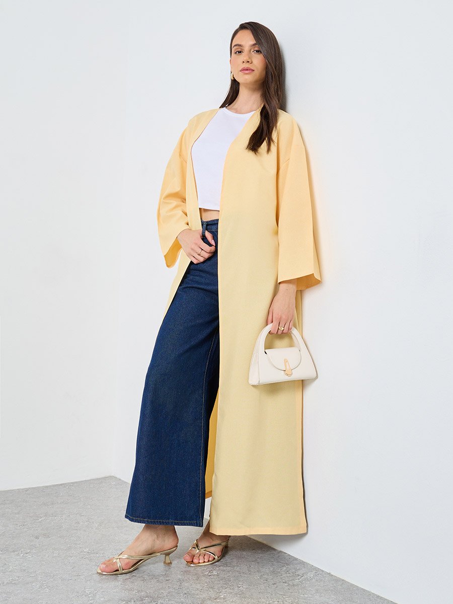 Solid Side Slit Abaya