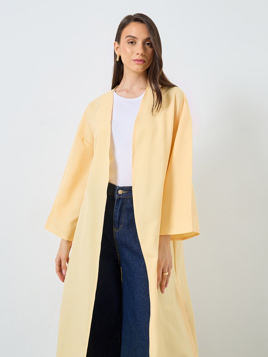 Solid Side Slit Abaya