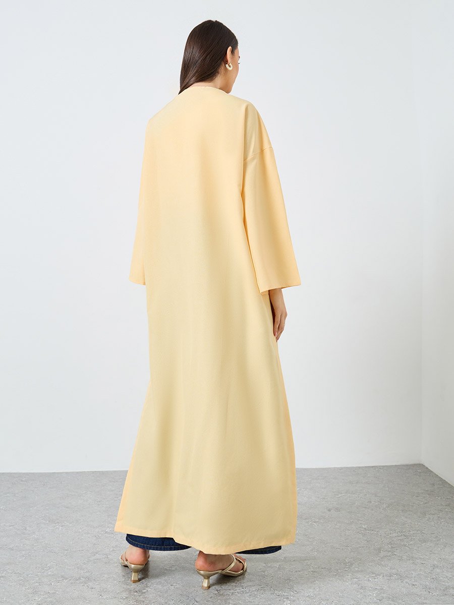 Solid Side Slit Abaya