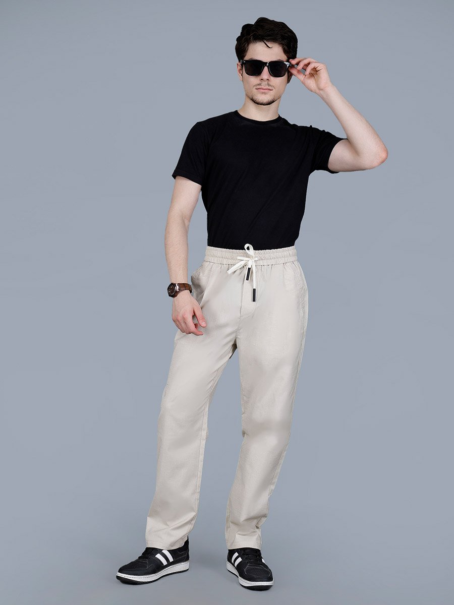 Men Relaxed Fit Drawstring Pants