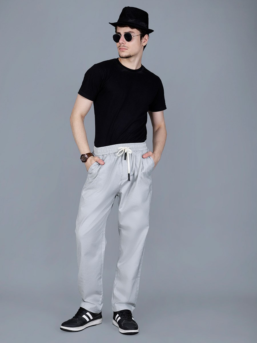 Men Relaxed Fit Drawstring Pants