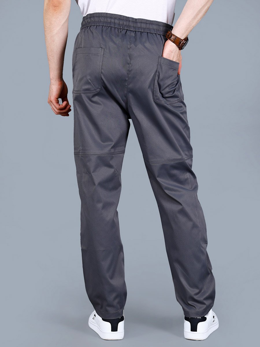 Men Solid Pants with Zip Pocket