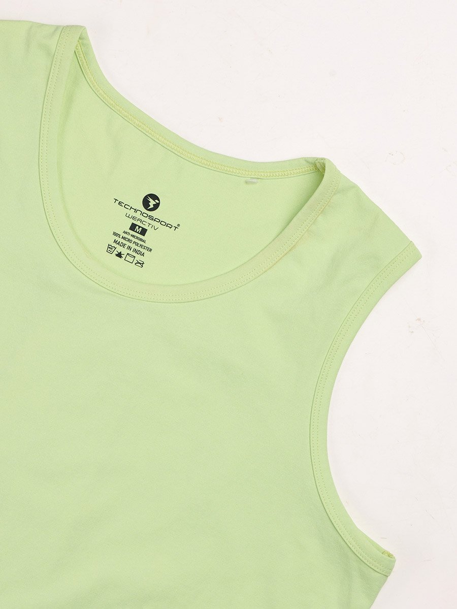 Women Solid Slim Fit Round Neck Tank