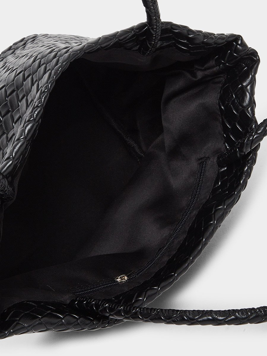 Woven Design Tote Bag with Open Top