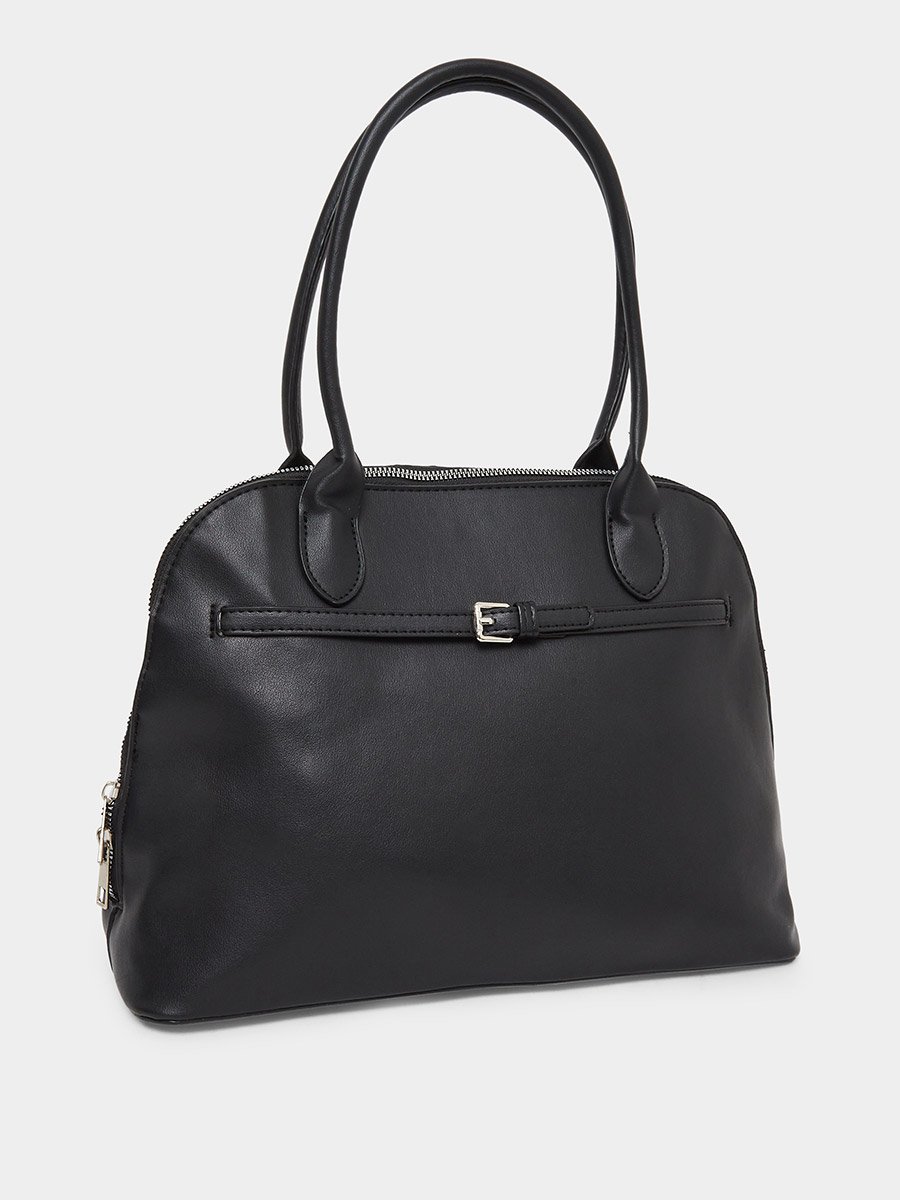 Women Black Top Handle Bag