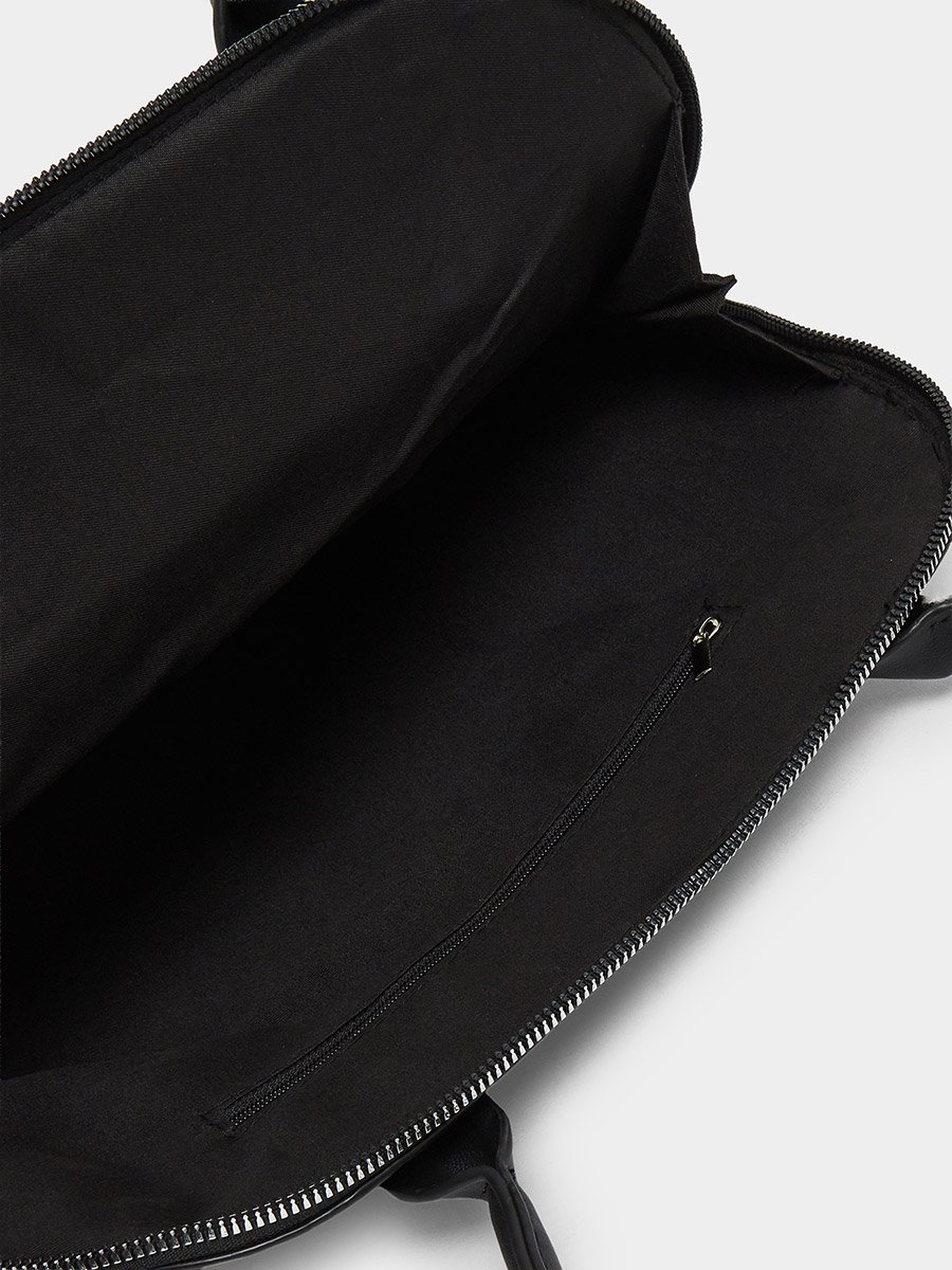 Women Black Top Handle Bag