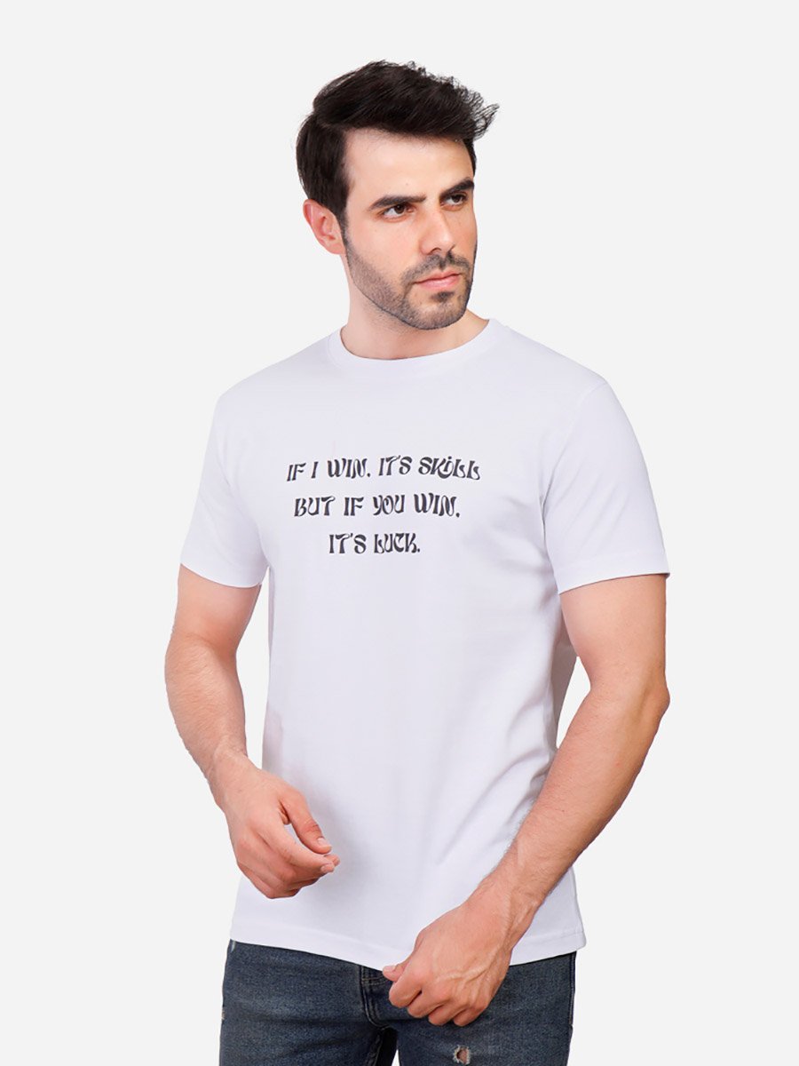 Men Crew Neck Graphic Print T-Shirt
