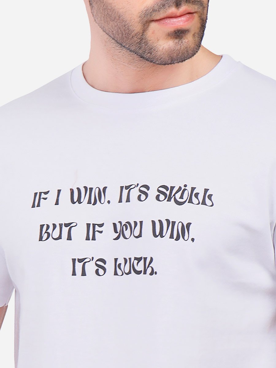 Men Crew Neck Graphic Print T-Shirt