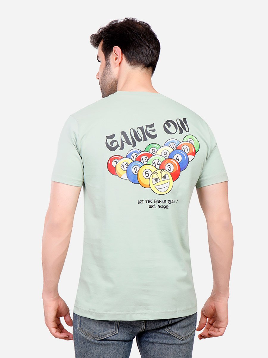 Men Crew Neck Graphic Print T-Shirt