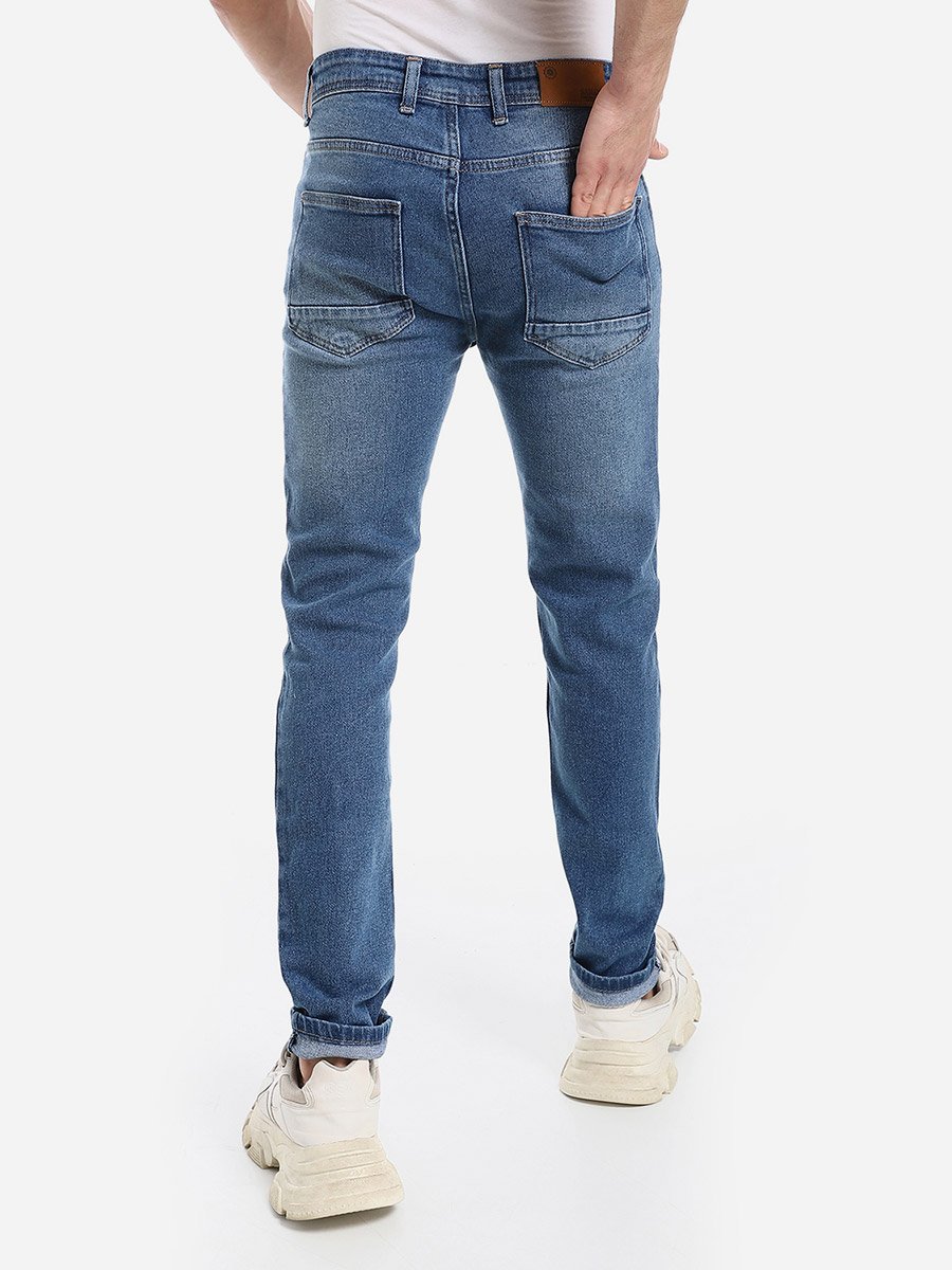 Men Mid Rise Faded Slim Fit Jeans