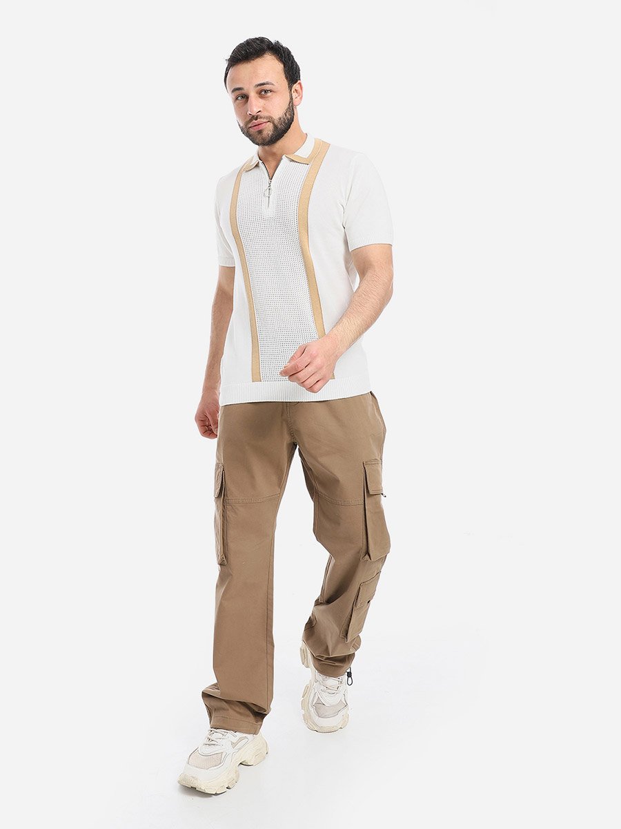 Men Brown Relaxed Fit Cargo Pants
