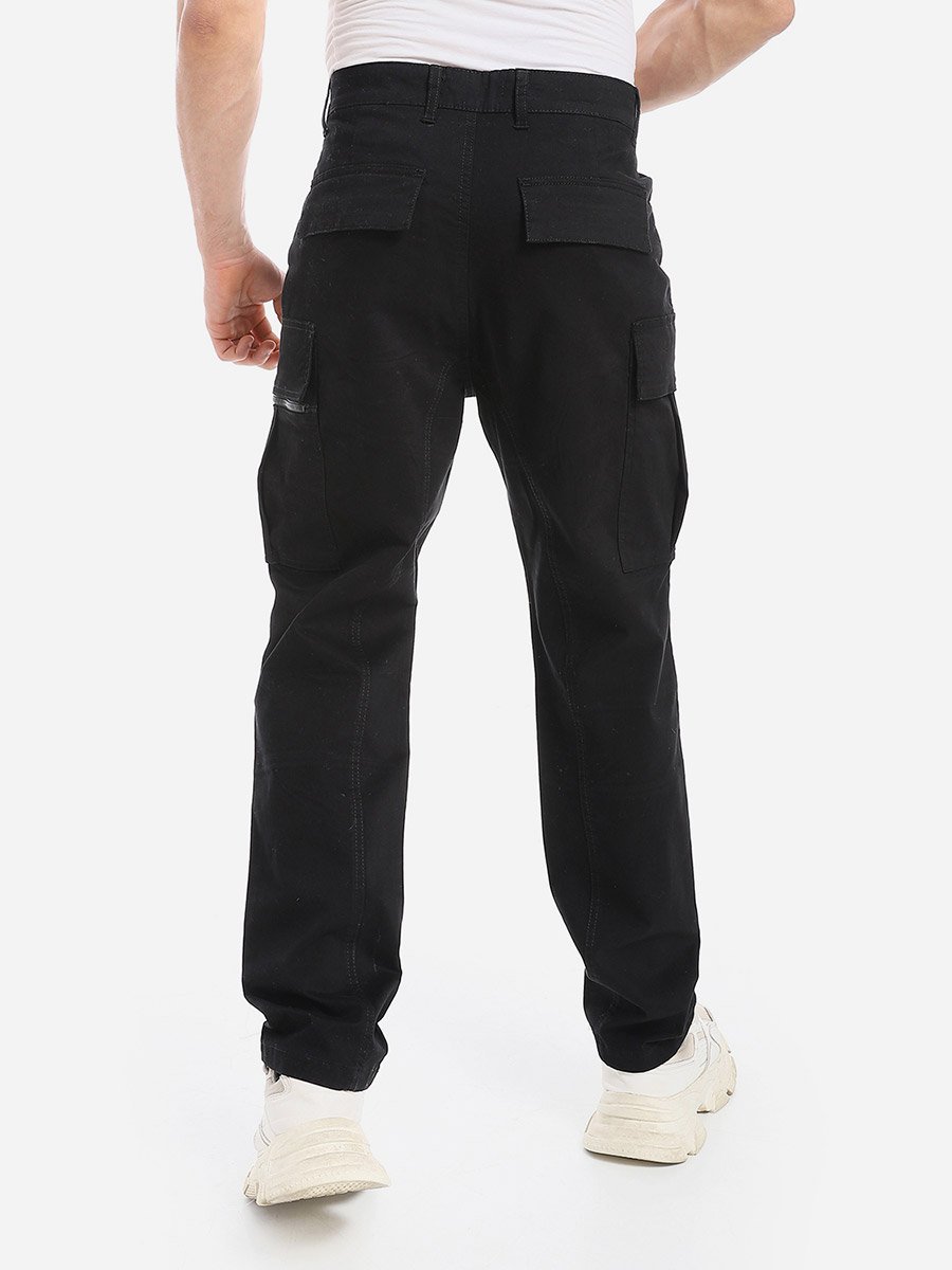 Men Black Cargo Pants