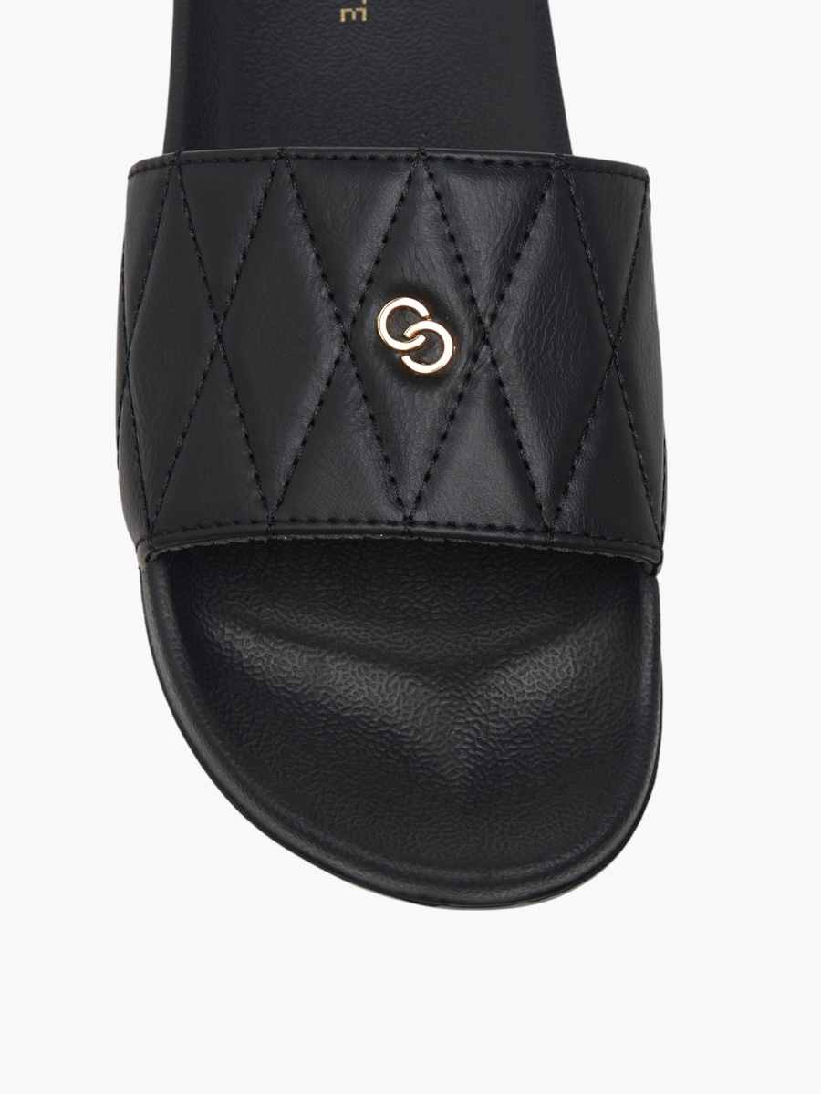 Women Quilted Slip-On Slides