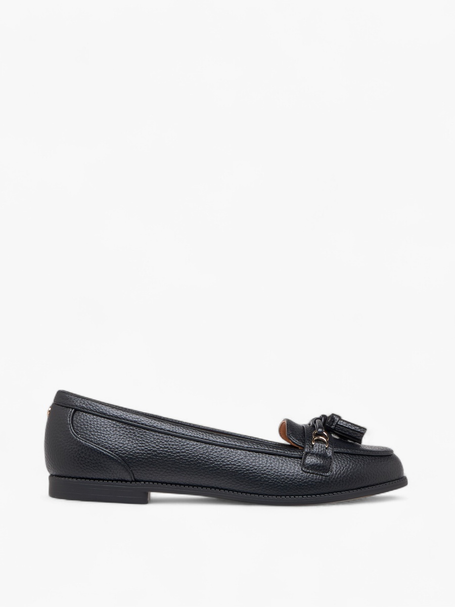 Textured Slip-On Loafers with Tassel Detail