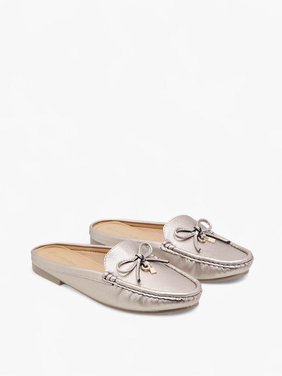 Bow Accent Slip-On Mules