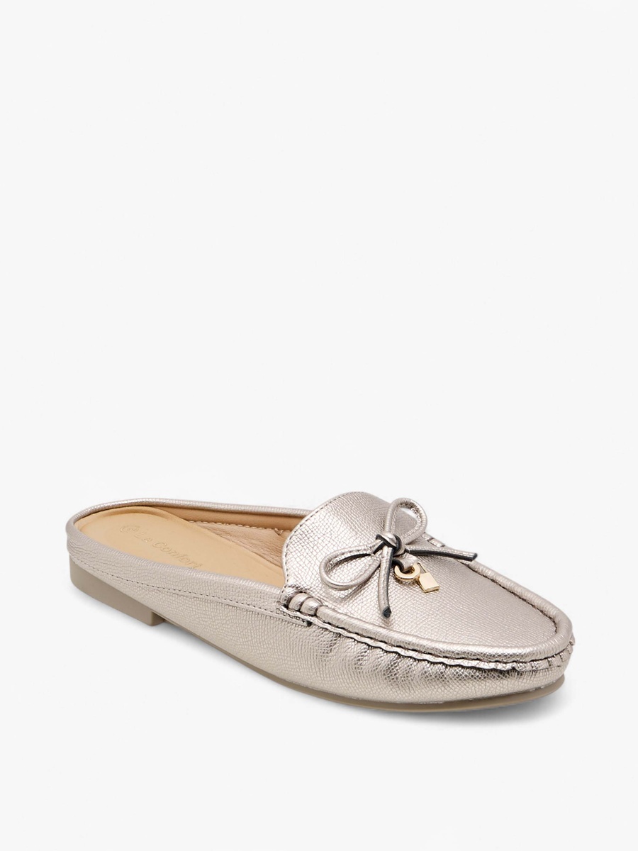 Bow Accent Slip-On Mules
