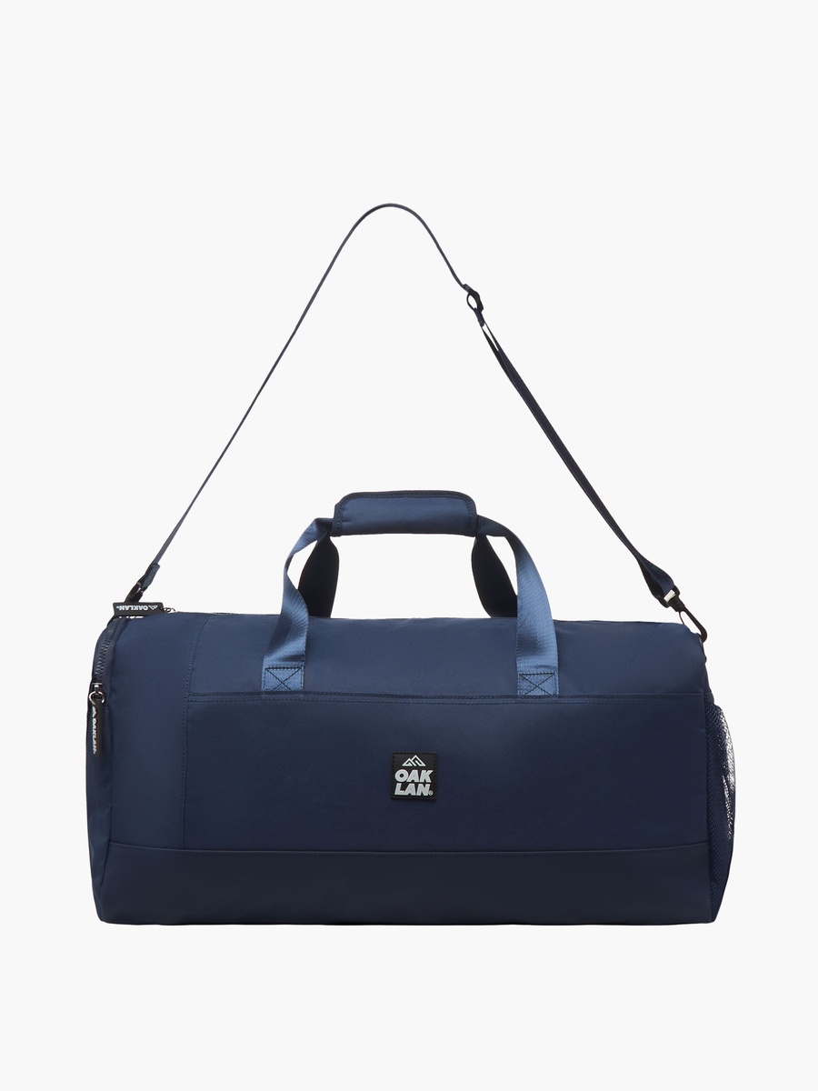 Solid Duffle Bag with Double Handles and Zip Closure