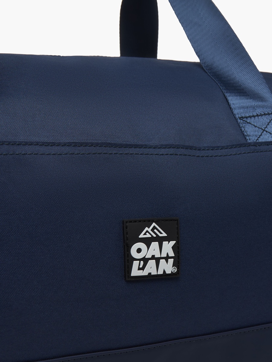 Solid Duffle Bag with Double Handles and Zip Closure