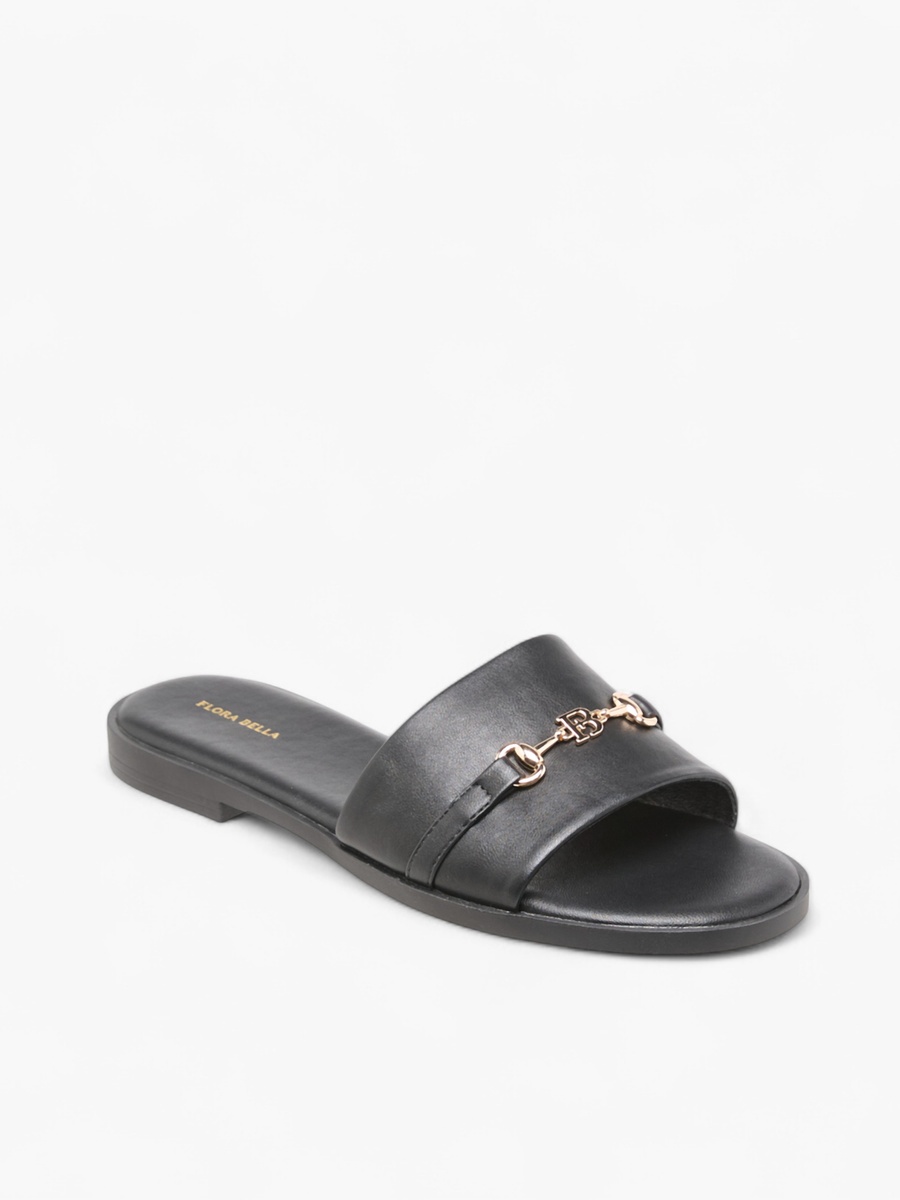 Metal Accent Slip-On Sandals