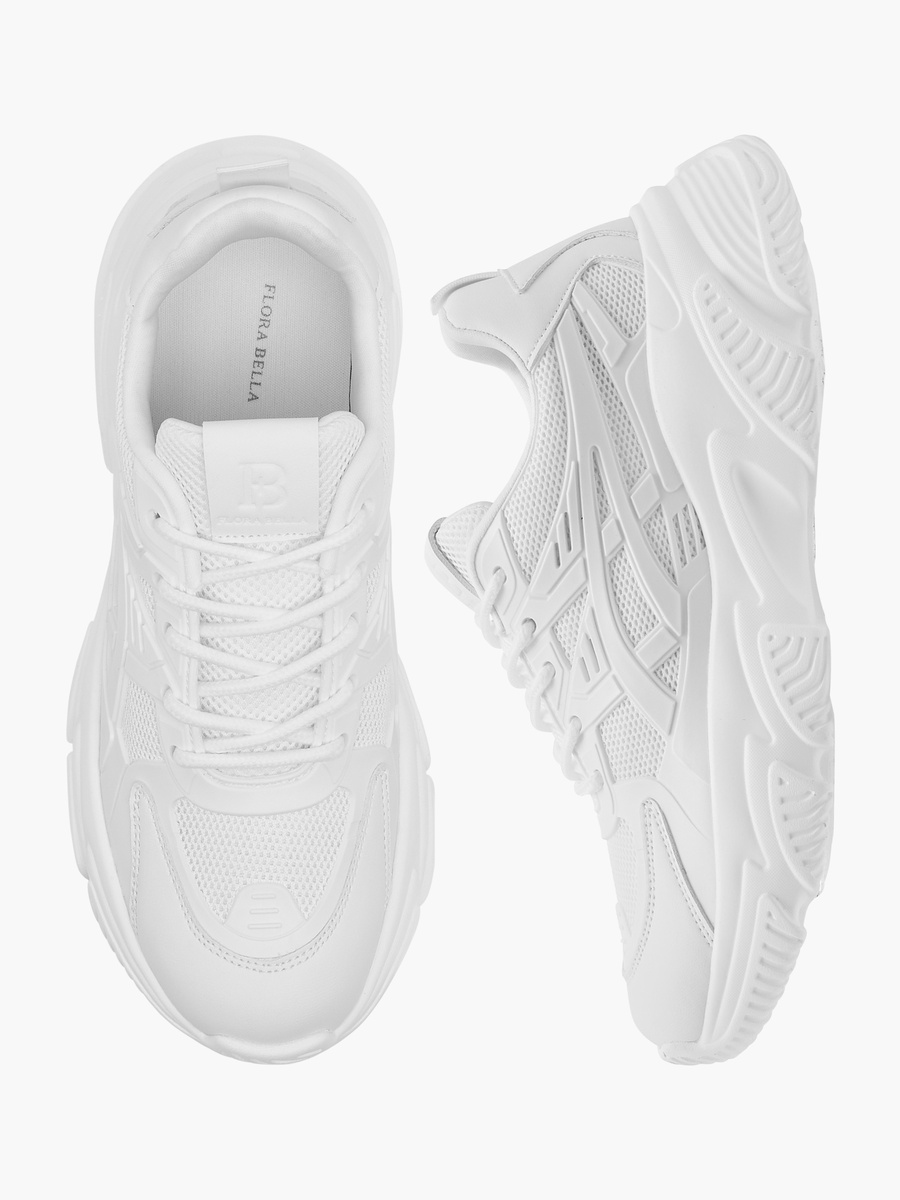 Panelled Sneakers with Lace-Up Closure