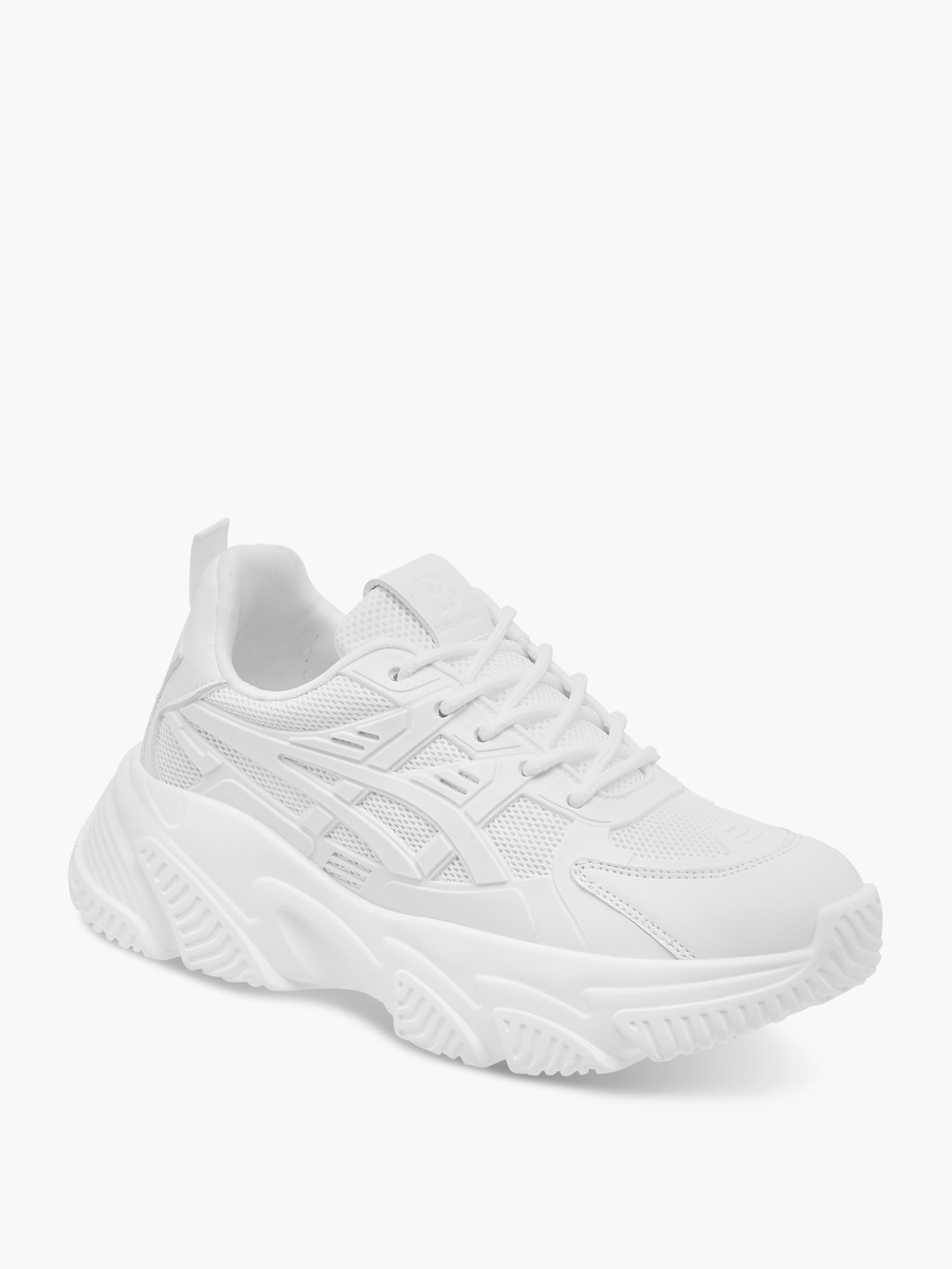 Panelled Sneakers with Lace-Up Closure