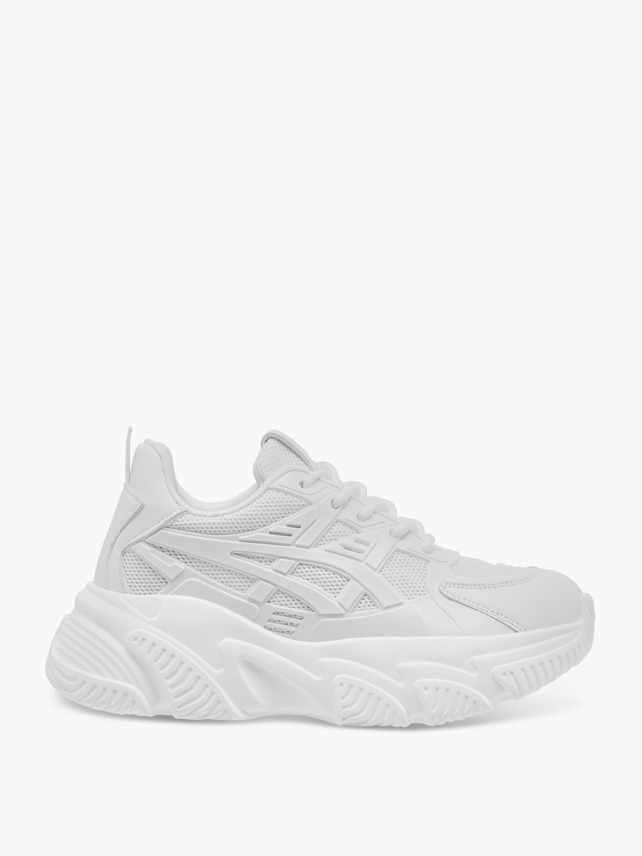 Panelled Sneakers with Lace-Up Closure