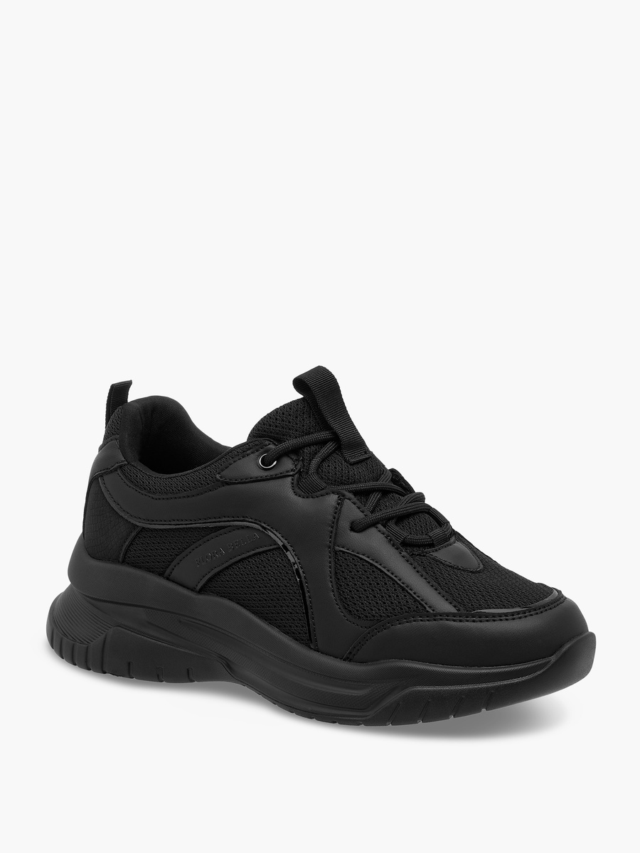 Panelled Sneakers with Lace-Up Closure