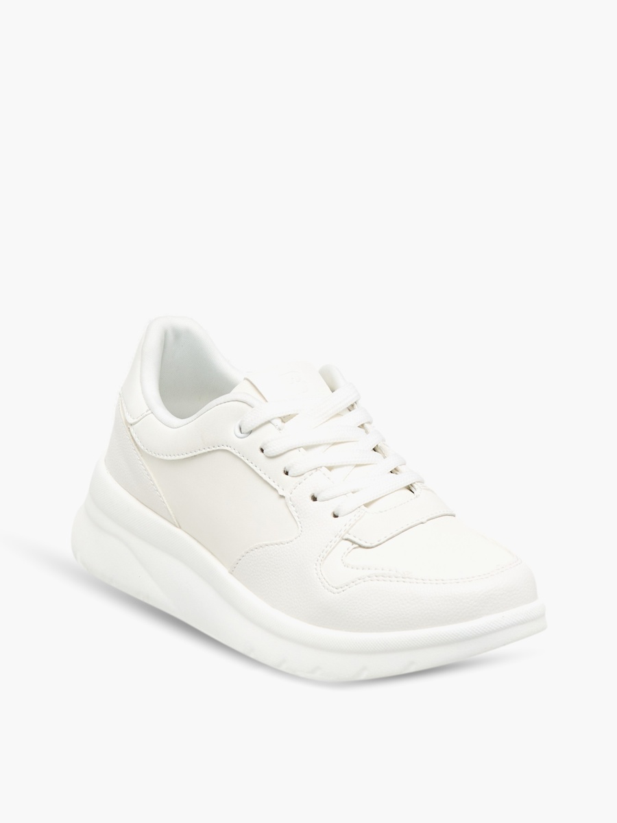 Panelled Lace-Up Sneakers