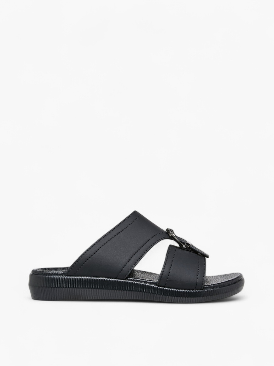 Buckle Detail Slip-On Comfort Sandals