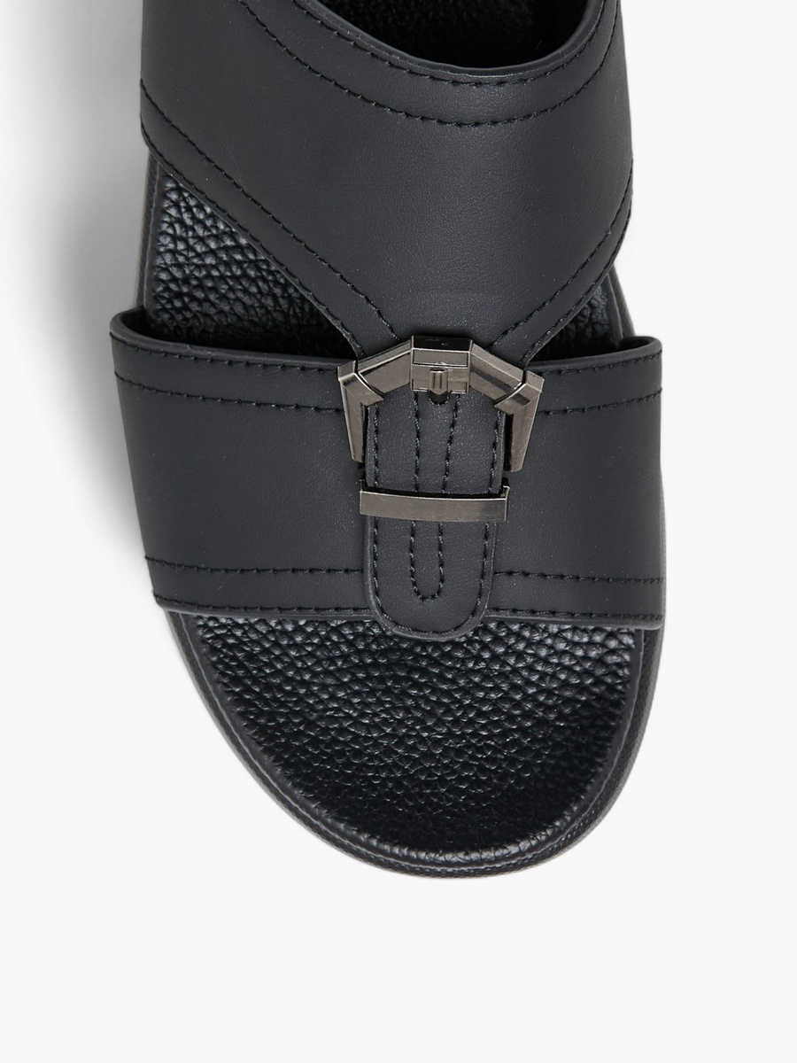Buckle Detail Slip-On Comfort Sandals
