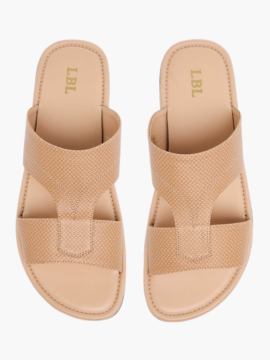 Textured Slip-On Arabic Sandals