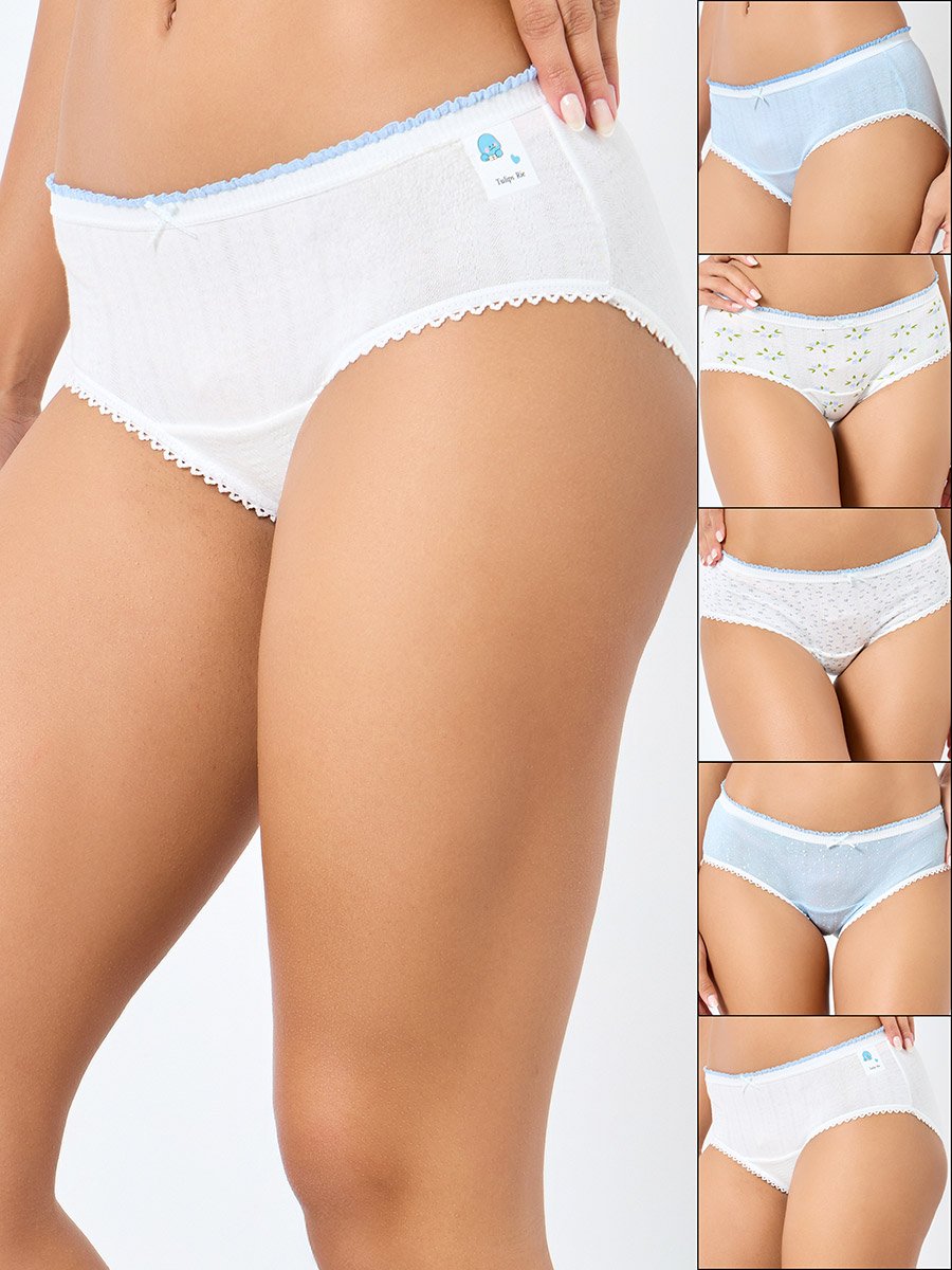 Set of 5 - Printed Hipster Brief