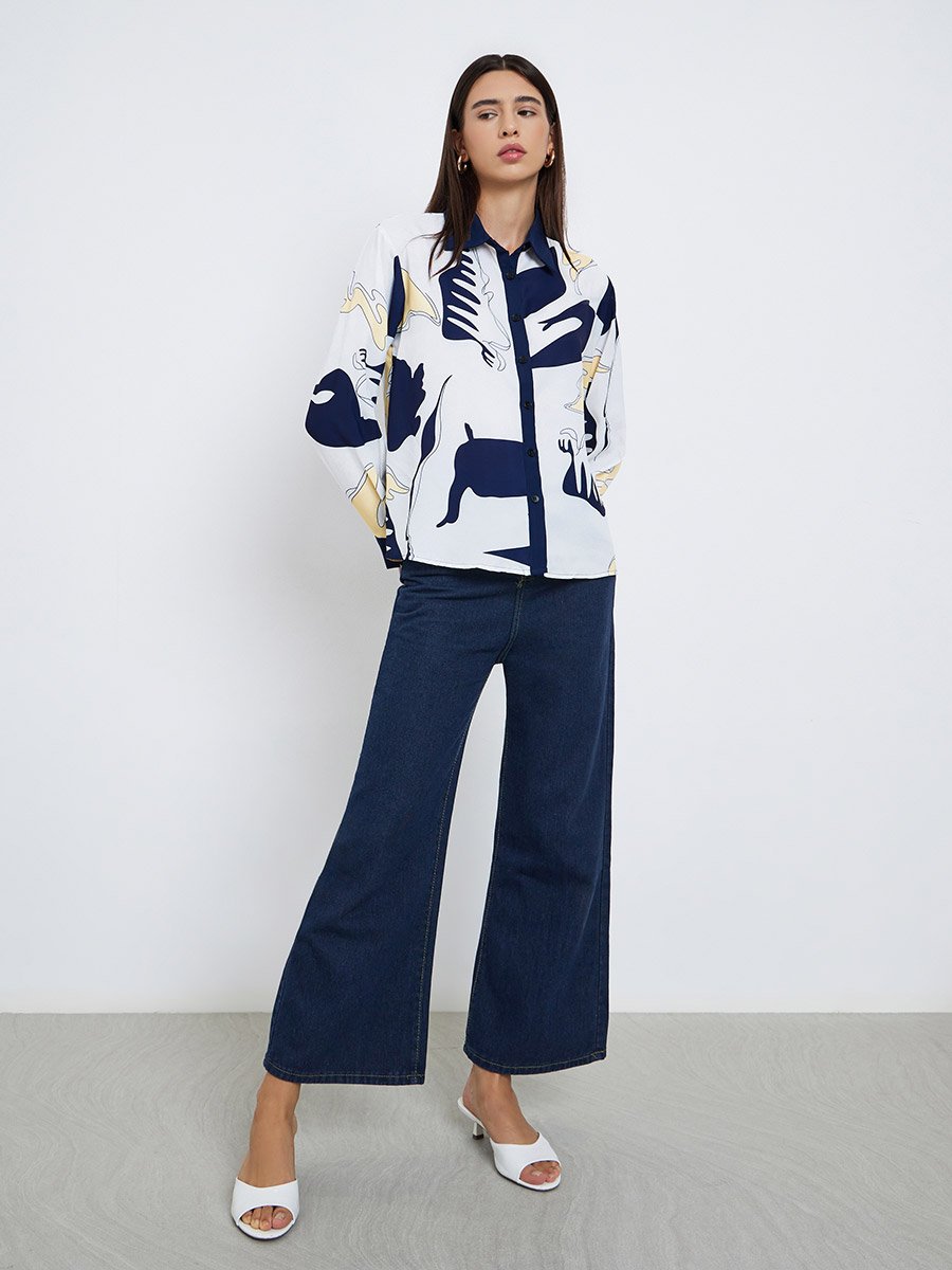 Printed Regular Fit Buttoned Shirt