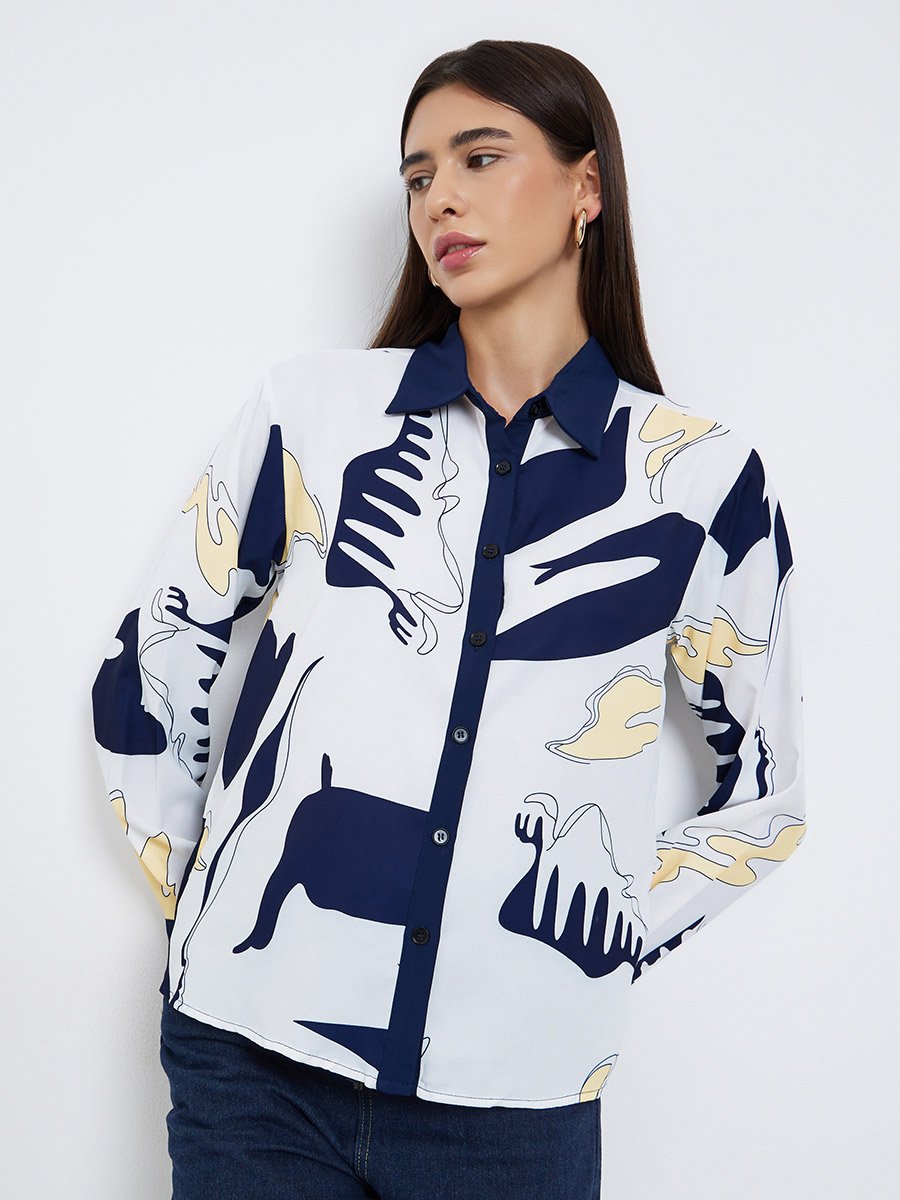 Printed Regular Fit Buttoned Shirt