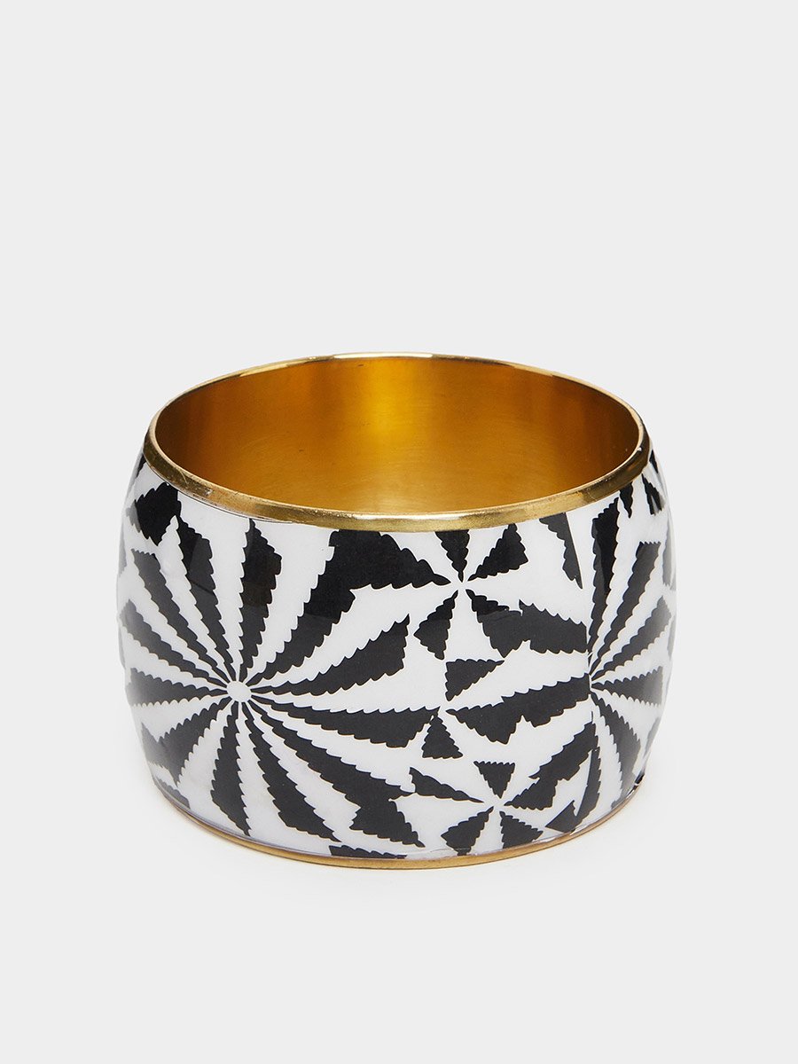 Maze Printed Bangle Bracelet
