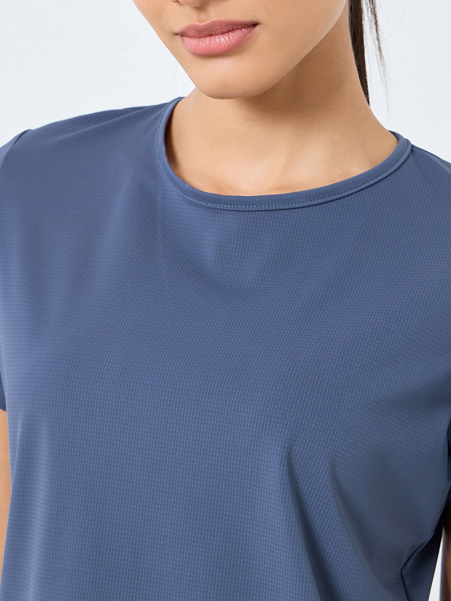 Back Teardrop Peep Textured Top