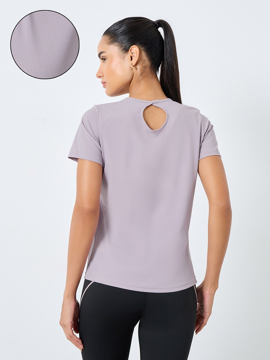 Back Teardrop Peep Textured Top