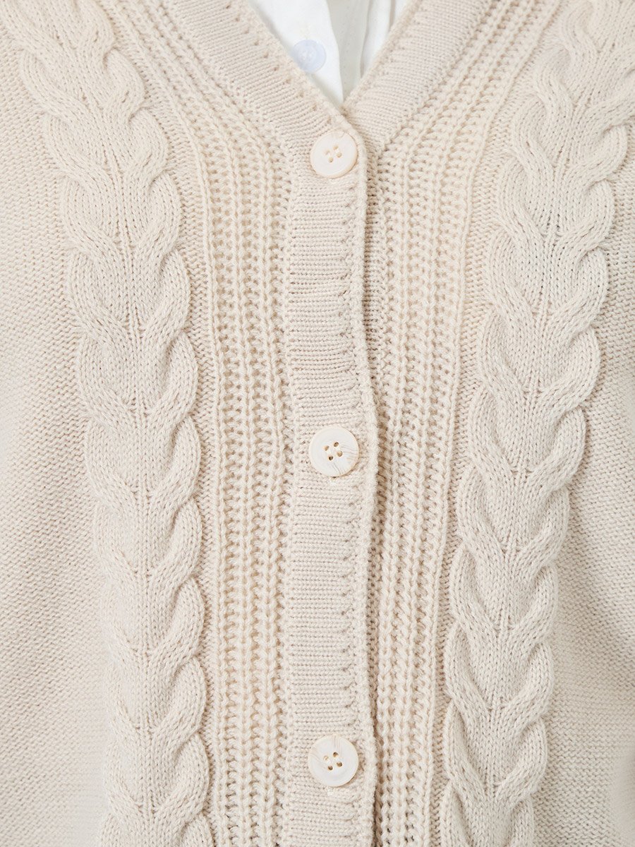 Beige Cable Knit Vest Top