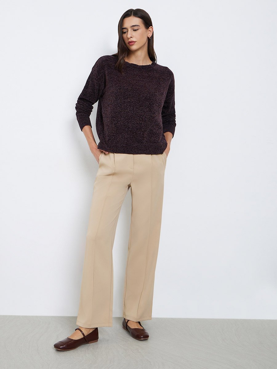 Brown Regular Fit Sweater