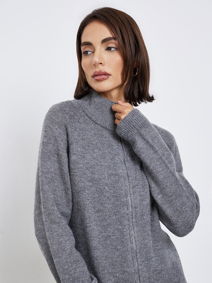Charcoal Grey Regular Fit Knit Cardigan