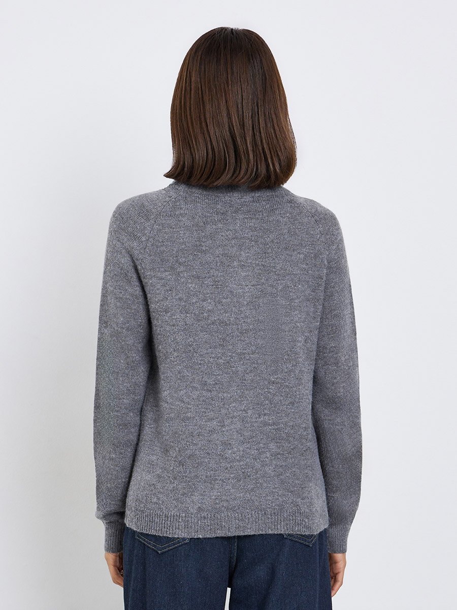 Charcoal Grey Regular Fit Knit Cardigan