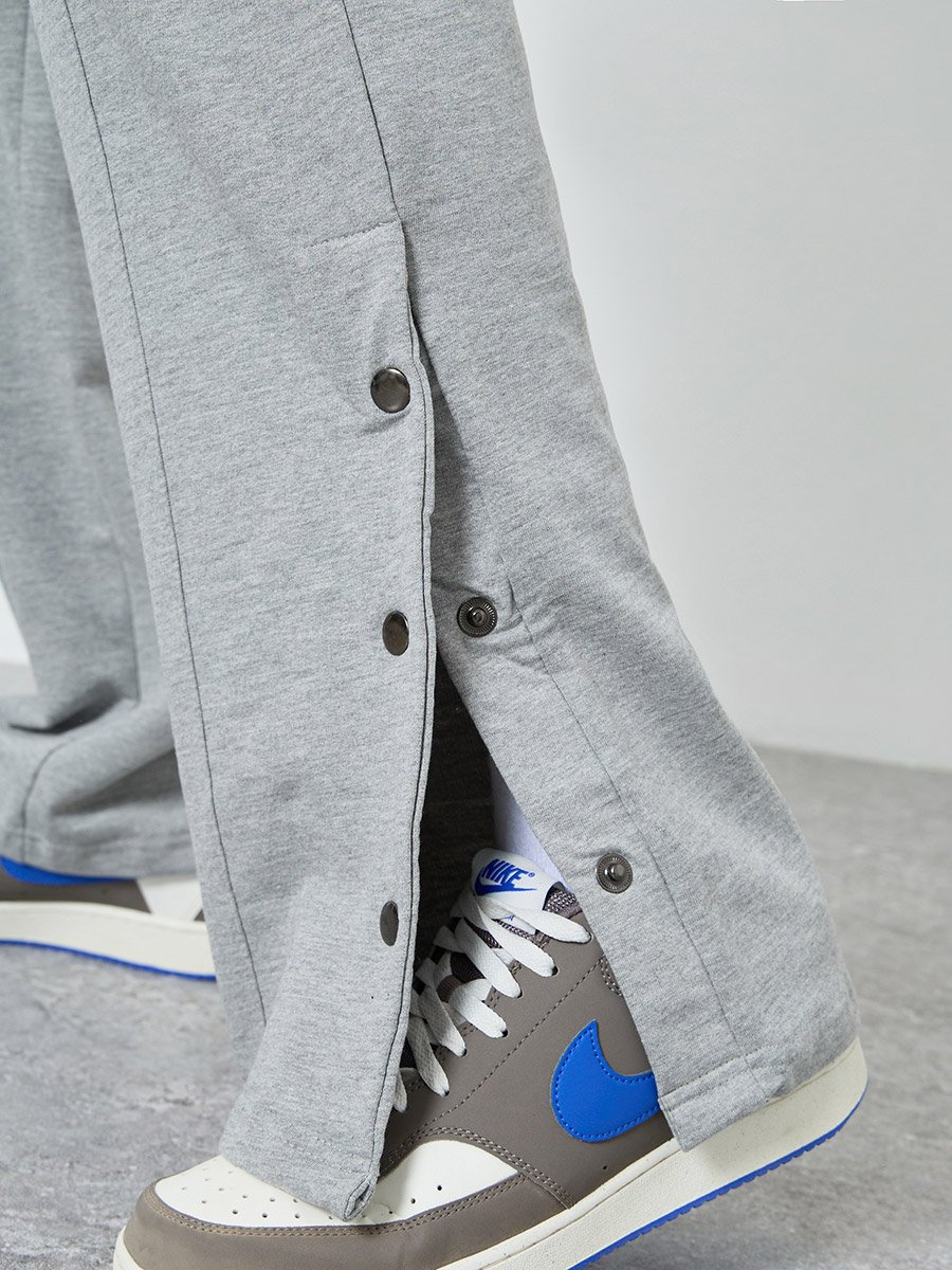 Men Grey Embroidered Terry Joggers