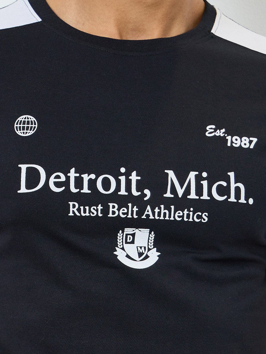Men Black Graphic Print T-Shirt