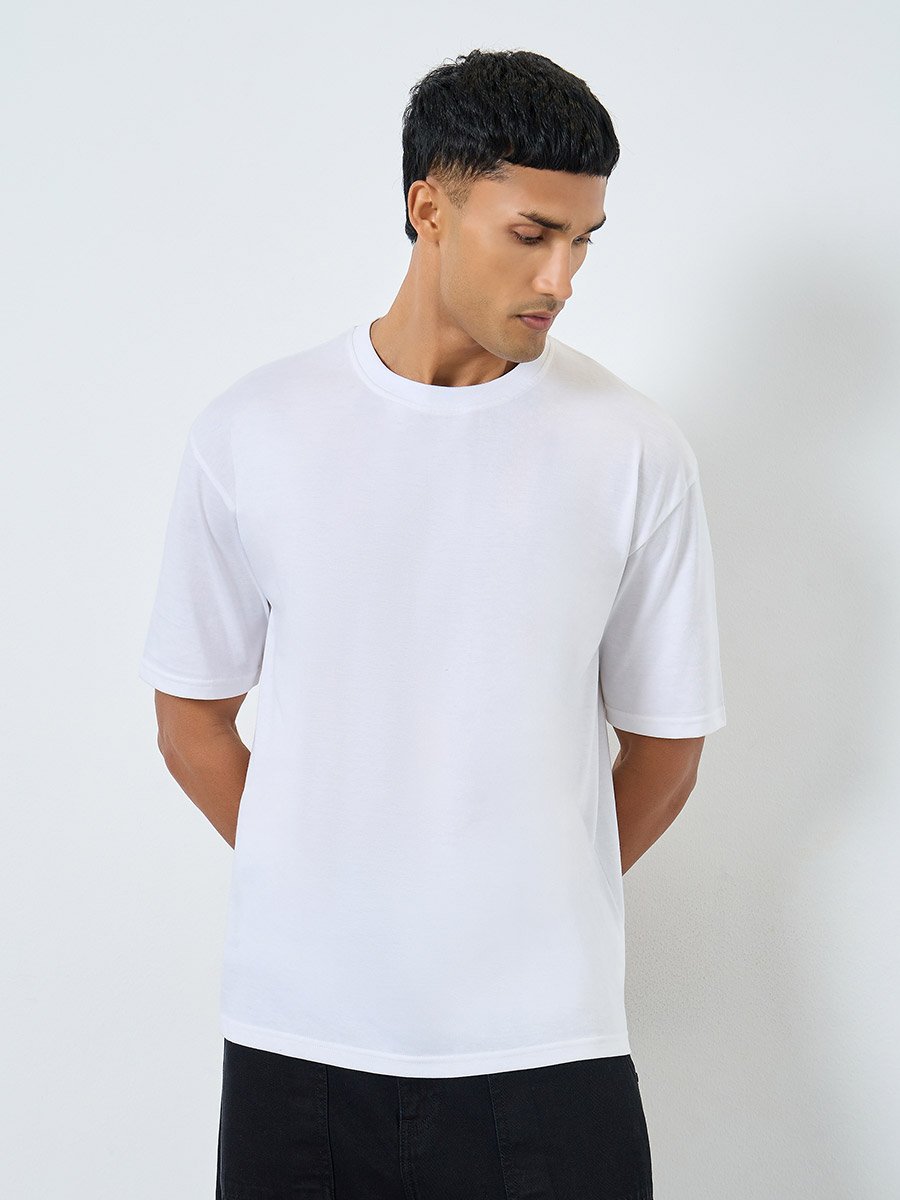 Oversized Back Printed Jersey T-Shirt