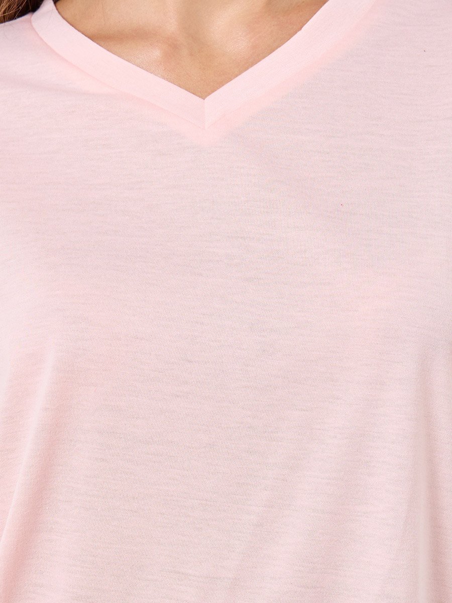 Solid Long Sleeves T-Shirt and Checked Pyjama Set