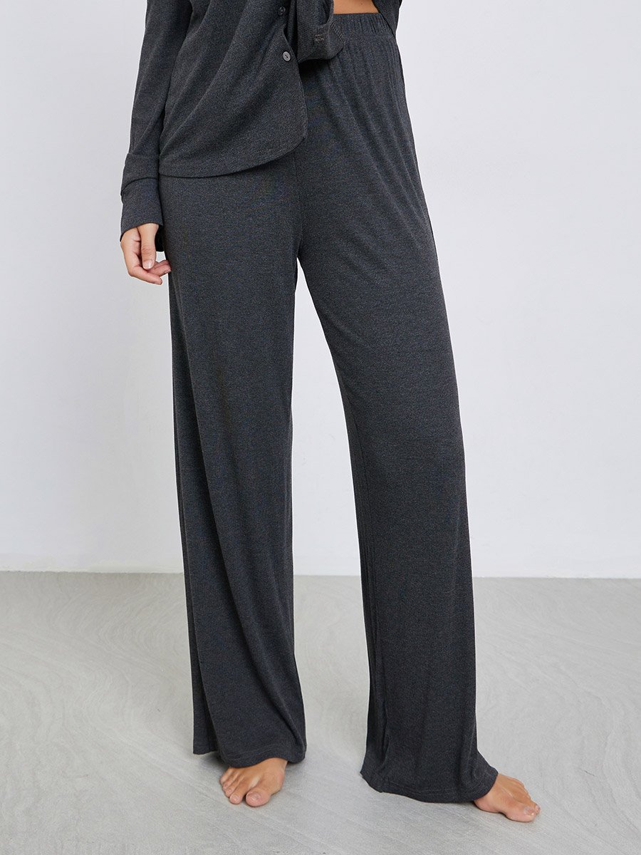 Supersoft Viscose Open Collar Buttoned Shirt and Pyjama Set
