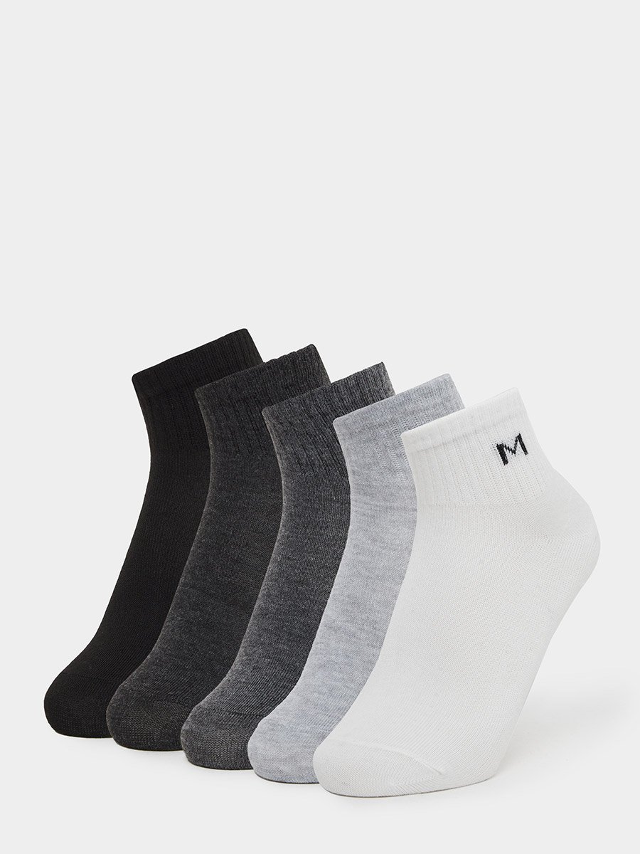Set of 3 - Ribbed Cuff Ankle Socks