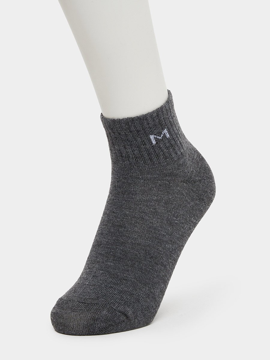 Set of 3 - Ribbed Cuff Ankle Socks