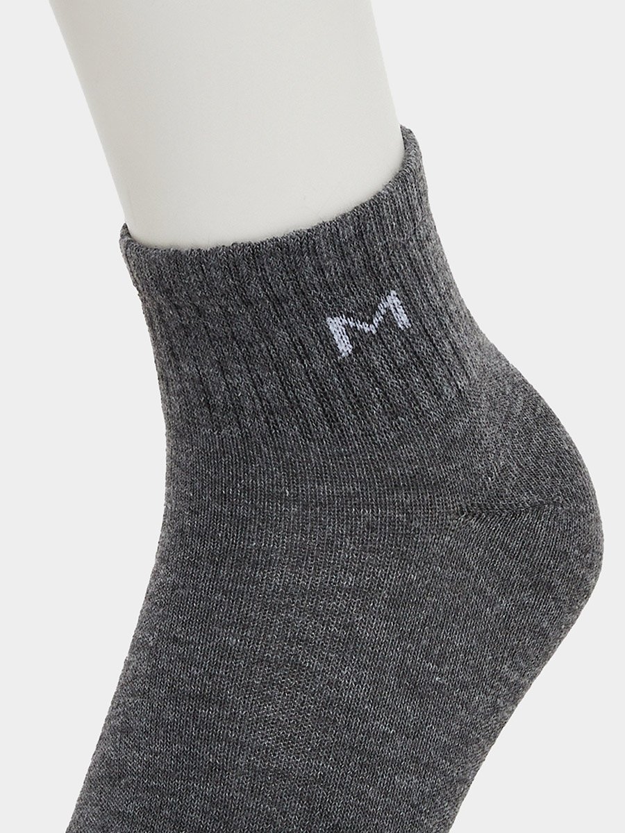 Set of 3 - Ribbed Cuff Ankle Socks