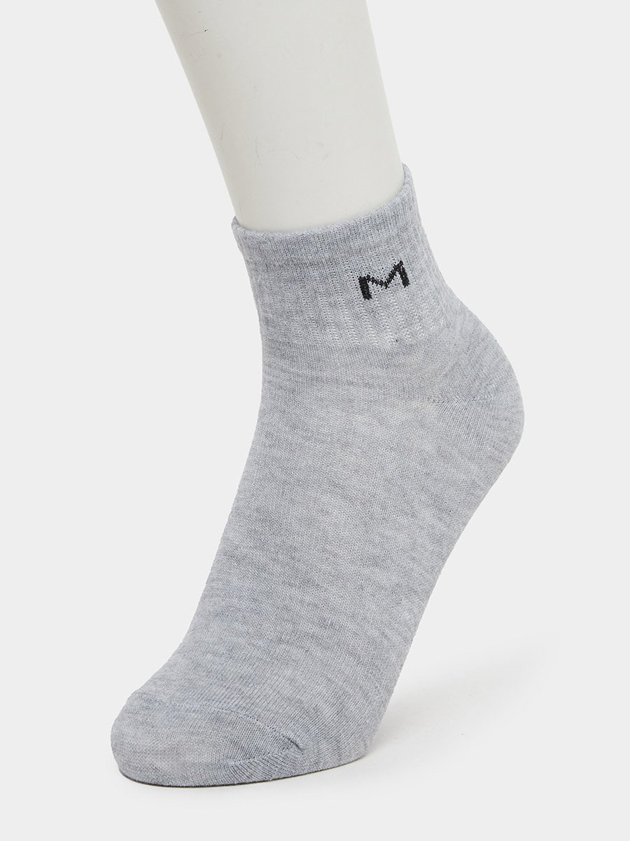 Set of 3 - Ribbed Cuff Ankle Socks